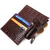 Horizontal Men's Wallet Made of Genuine Textured Leather CANPELLINI Purse 21503 Brown