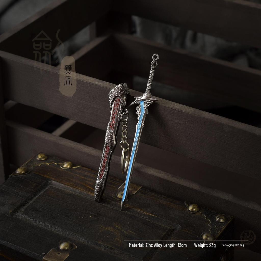 12cm Fen Ji Sword Miniature: Unsharpened Ancient Metal Model Ornament