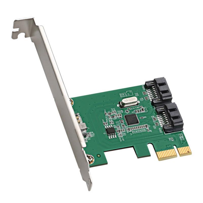 

TXB169 AMS1016 Chip Adapter Card Pcie 2.0 X1 to 2-port SATA3.0 Hard Drive Expansion Card As Shown A
