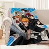 Hot-blood Manga Anime B-bleach Blanket Flannel Warm Comfort  Soft Plush Blanket for Sofa Living Room Office Bedroom Travel Gift