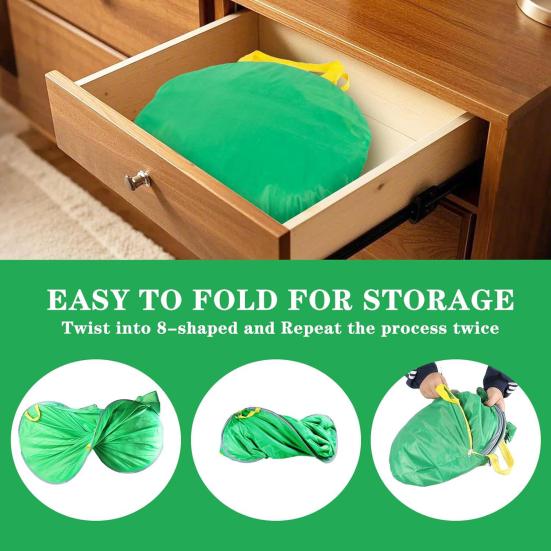 Leaf Collector Foldable Dustpan Portable Pop-Up Leaf Bag Leaf Pick Up Tool Reusable Garden Waste Bag for Yard Leaves Lawn Trash