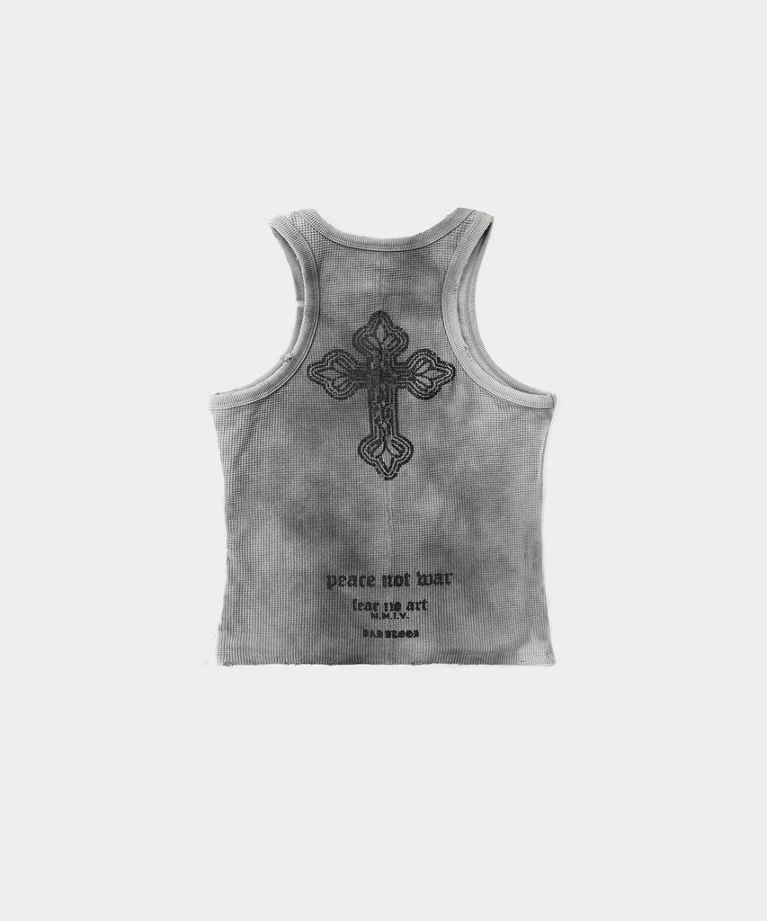 BADBLOOD Peace Not War Tank - Dusty White