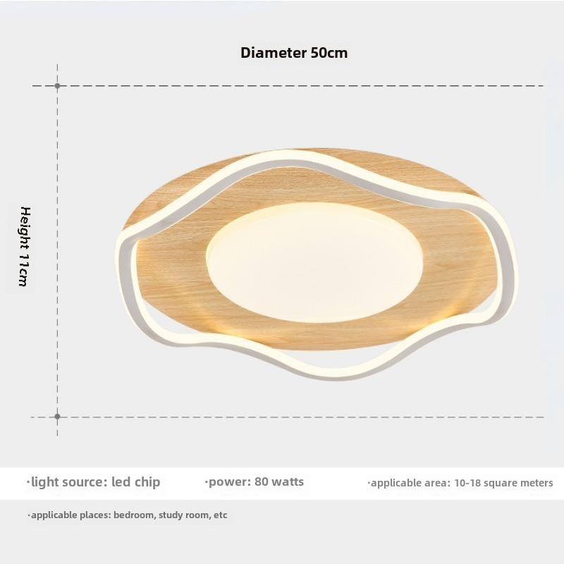 Schlafzimmer Deckenleuchte Moderne einfache Walnuss Holzmaserung kreative Wohnzimmer Deckenleuchte
