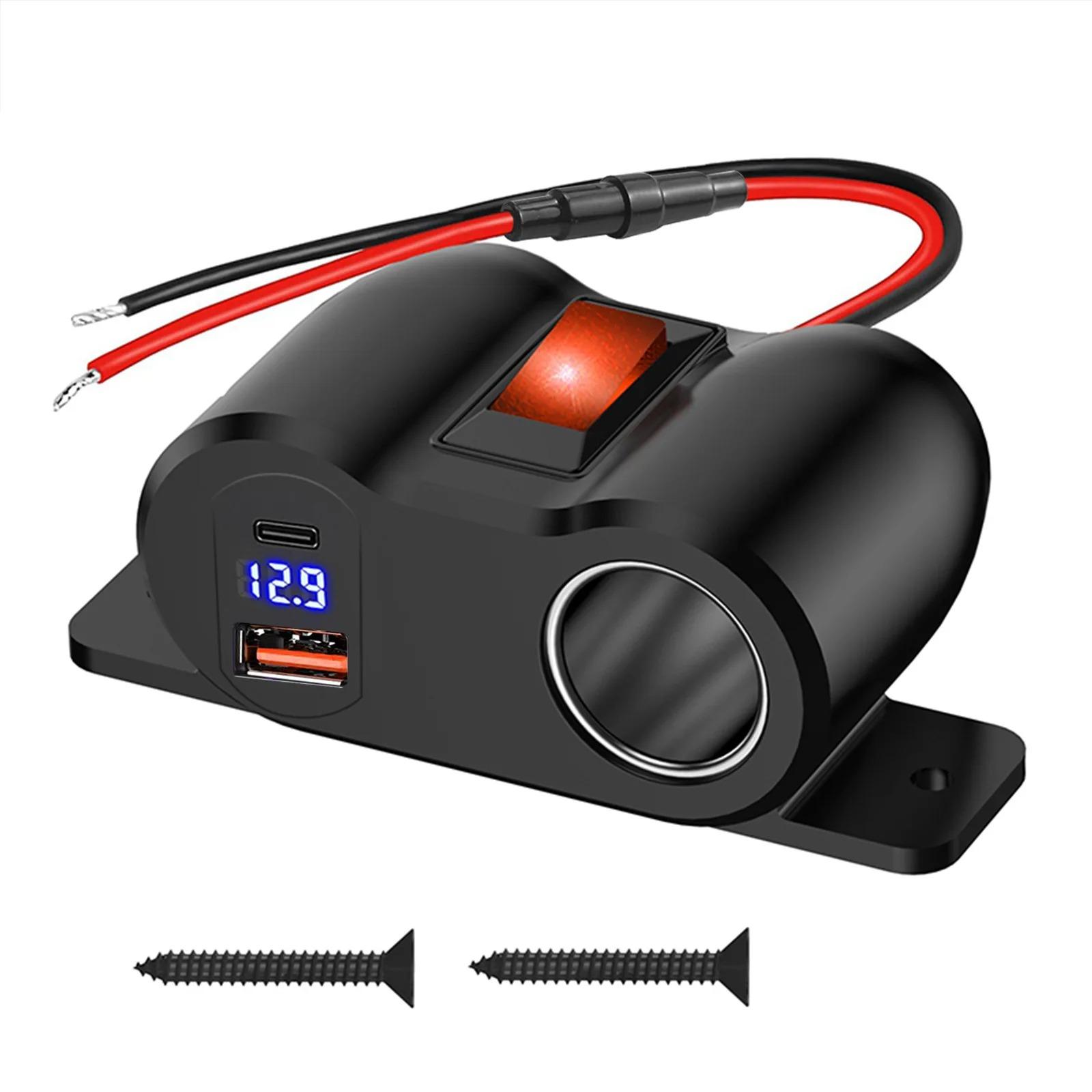 

Разветвитель автомобильного прикуривателя 3 в 1 с двумя USB-портами, 12 В/24 В, быстрая зарядка, вилка, адаптер питания для автомобиля, зарядные устройства для мобильного телефона, видеорегистратора