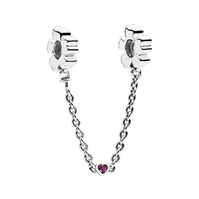 Safety Chain S925 Sterling Silver Charms Pendant European Bead Fit Original Charms Bracelet Chain Girl Women Jewelry Making