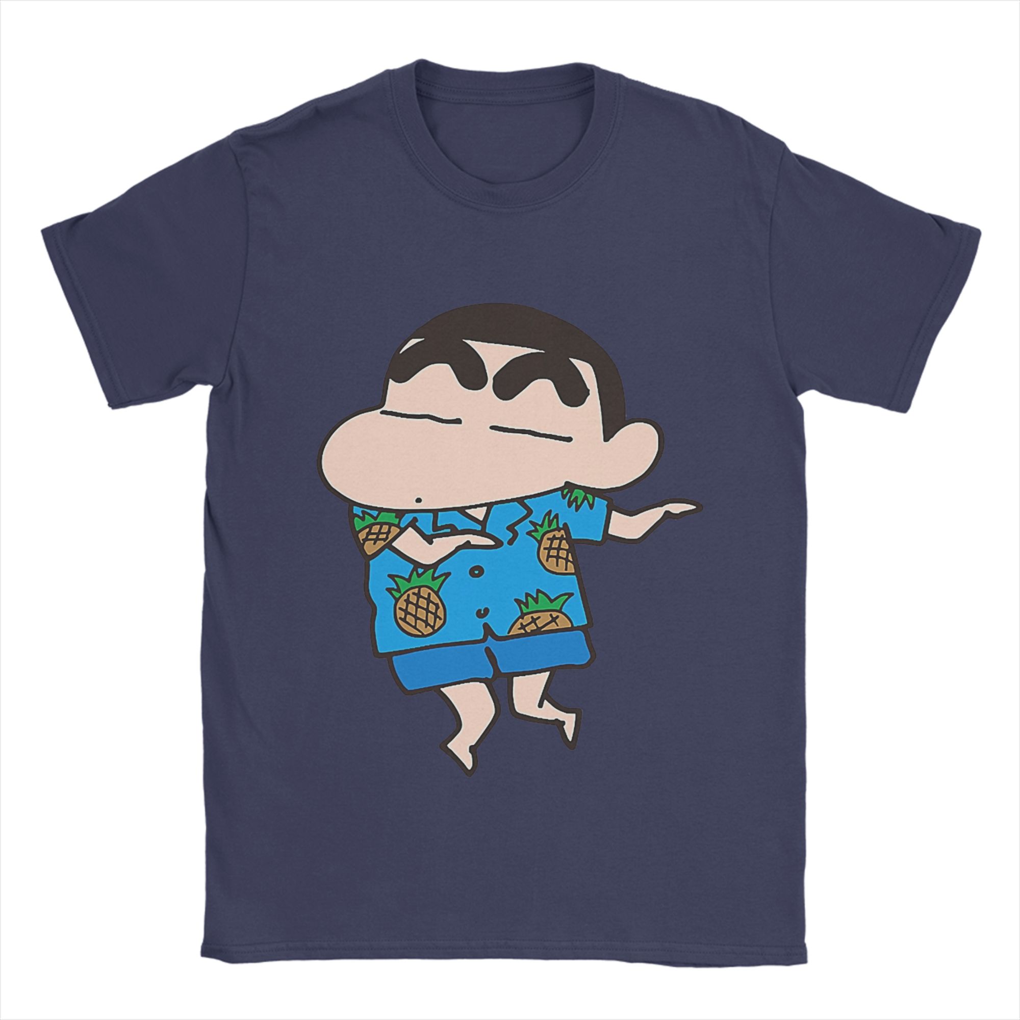 

Crayon Shin-chan T-Shirt Men Awesome Cotton Tee Shirt Crew Neck Short Sleeve T Shirts Printing Tops 4XL