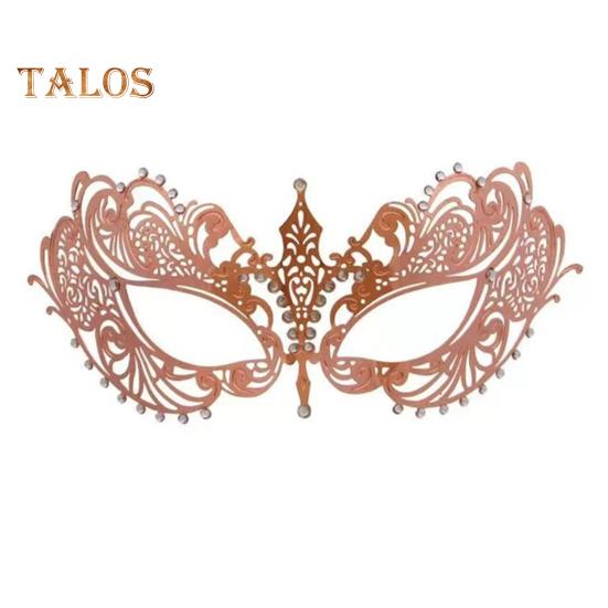 Masquerade Face Cushion Mardi Gras Masque Costume Metal Rhinestone Halloween Cosplay Eye Cushion for Carnival Stage Party Favors