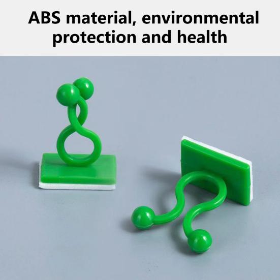 50Pcs Vine Fixing Clip Punch Free Self-adhesive Wall Climbing Plant Branch Binding Fixer Balcony Supplies