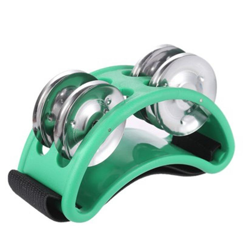 1PC Elliptical Drum Companion Hand Foot Jingle Drum Children Musical Educational Tambourine Percussion Instruments For KTV Party
