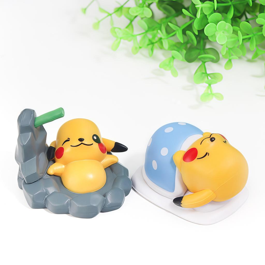 7Pcs/Set Pokemon Anime Pikachu Figure Toys Dessert Serise Ornaments Pikachu Action Figure Toy For Children Birthday Gifts