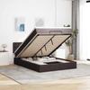 VidaXL Ottoman Bed Frame with Mattress Dark Brown 140x200 Cm Fabric, Bed Frame, Upholstered Bed Frame 3312481