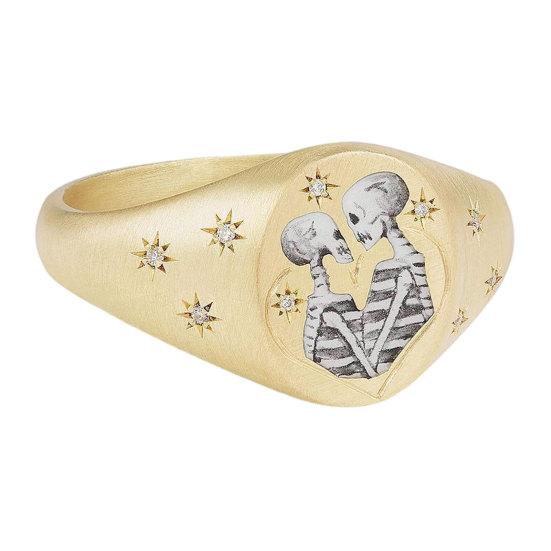 Butterfly Heart Pattern Versatile Finger Ring Titanium Steel 1 Pc