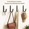 12Pcs Coat Hook Wall Mounted Towel Hanger Screw In Metal Hanger Simple Wall Hook Coat Hanger Hardware Enduring