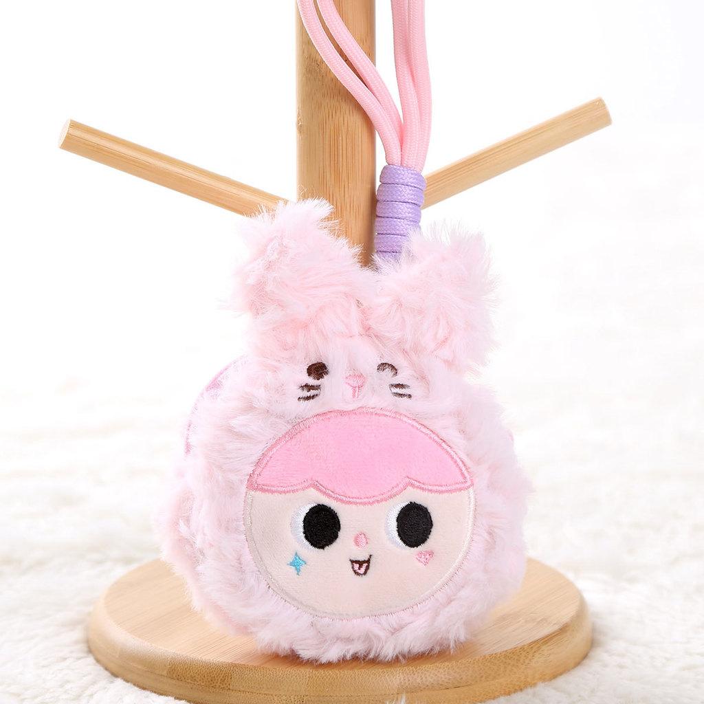 Baby Three Plush Keychain With Elephant Bear Rabbit Animal Design For Girls Gift And Collectors