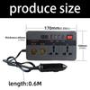 300W Car Power Inverter 12V To 220V AC Converter With Monitor For Vehicles Camping Travel