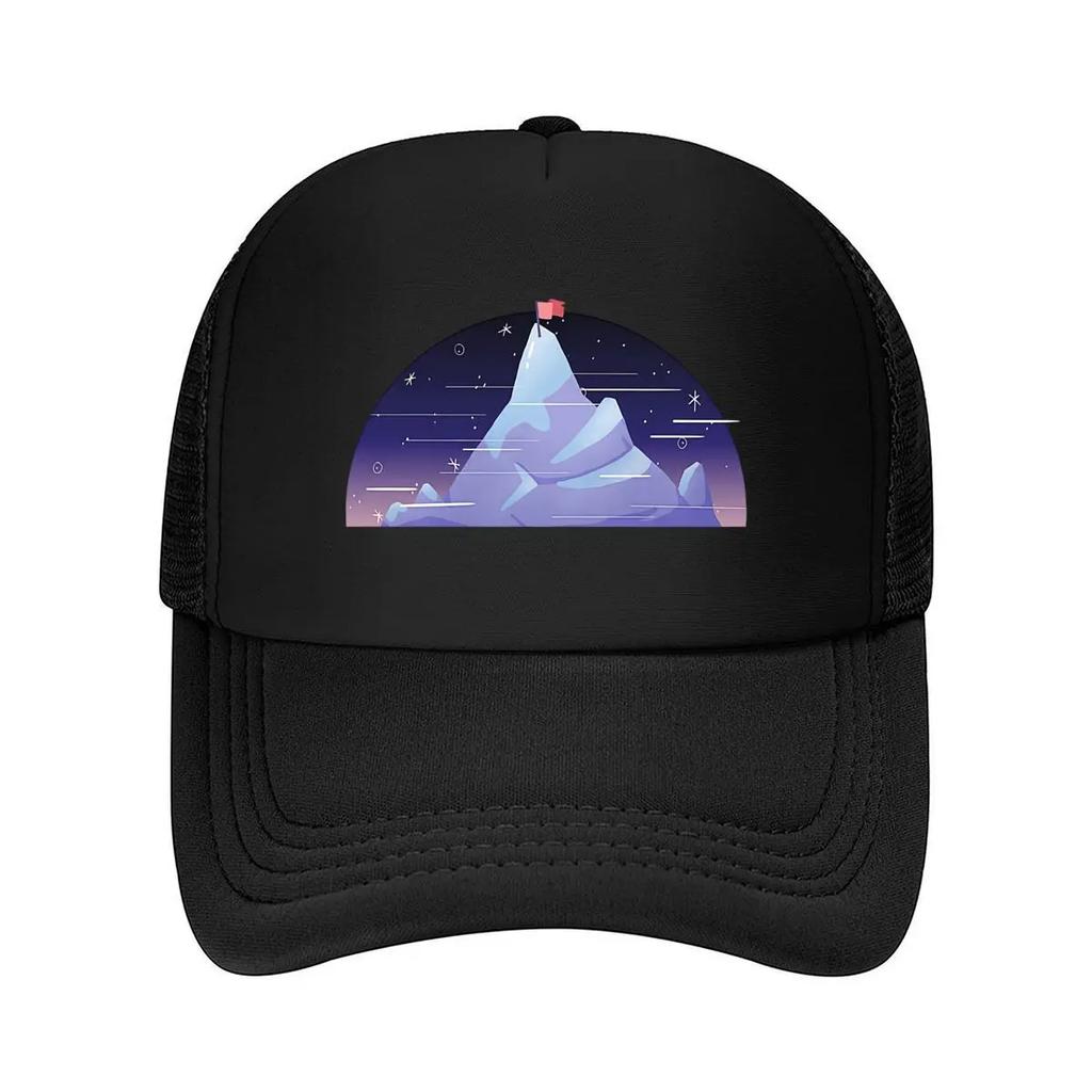 Mountain Night Nature Inspired Landscape Art Design Mesh Baseball Cap