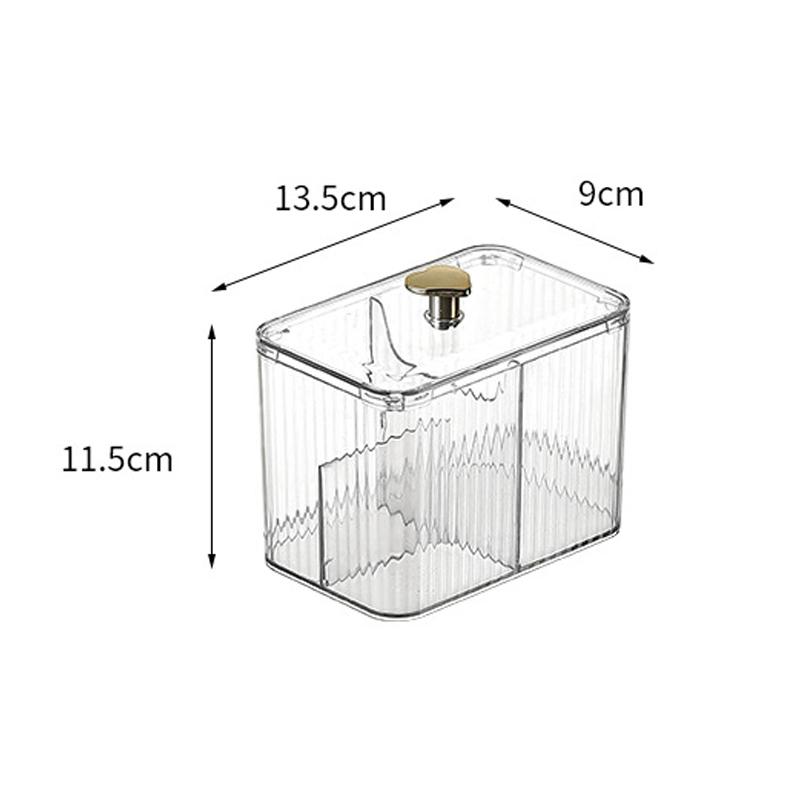 

Acrylic Cotton Swab Storage Box Desktop Dust-Proof Transparent Makeup Removal Cotton Lipstick Cosmetics Organization Manager