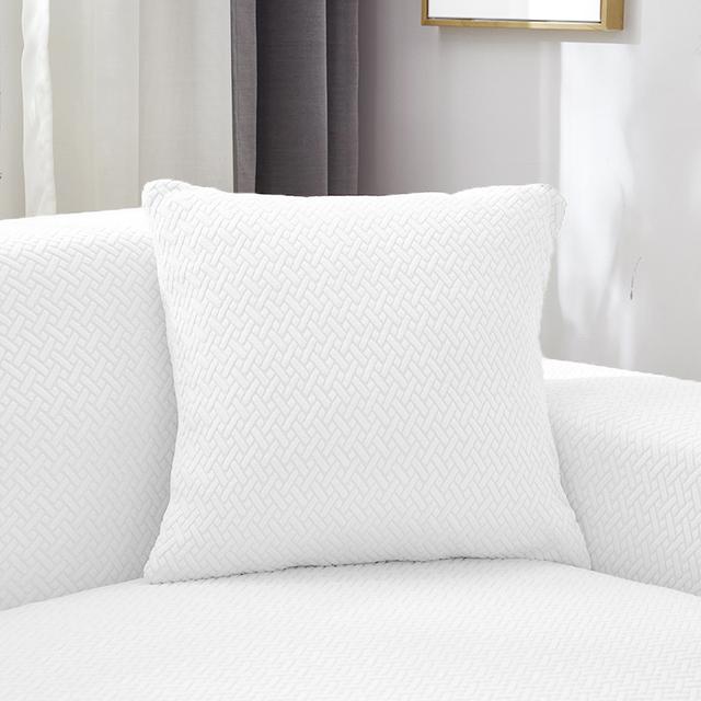 Jacquard Knitte Twill Throw Pillow Cover Gentle Solid Decorative Square Cushion Case Used For Sofa Furniture Bedroom Home 45x45cm Cozy Pillowcase