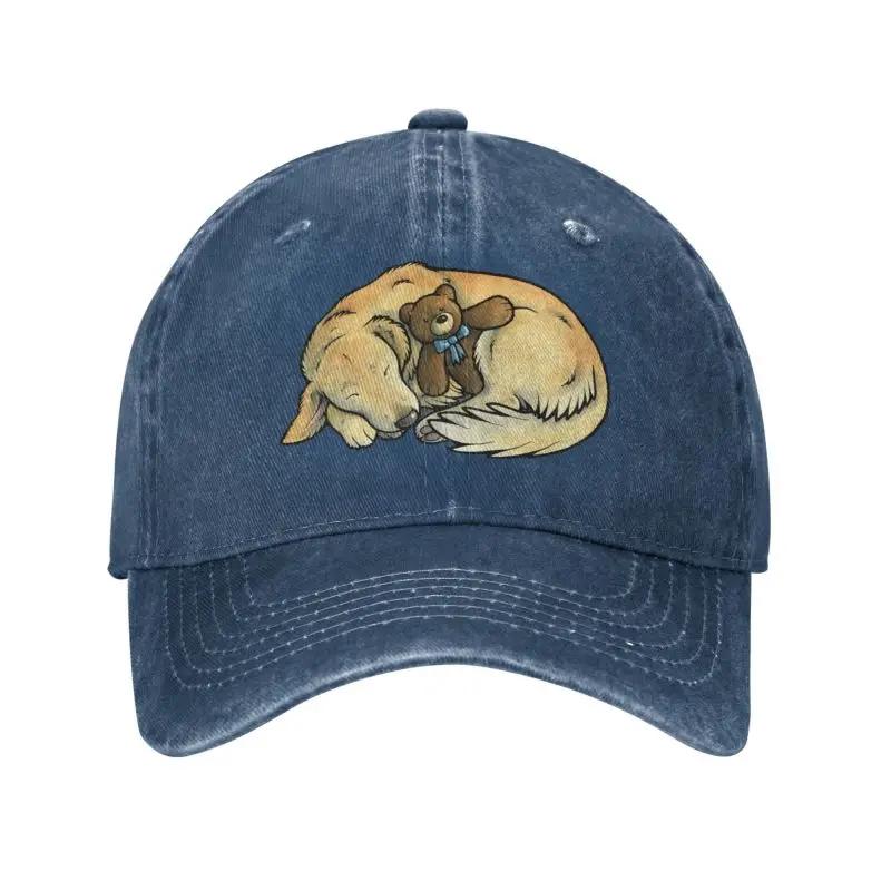 Punk Unisex Cotton Sleeping Golden Retriever Baseball Cap Adult Animal Dog Bear Adjustable Dad Hat Women Men Hip Hop