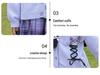 Kuromi School Style Girls' Cosplay Outfit: Sweater, Shirt, Plaid Skirt - Three-Piece Set for Spring/Autumn Performance.