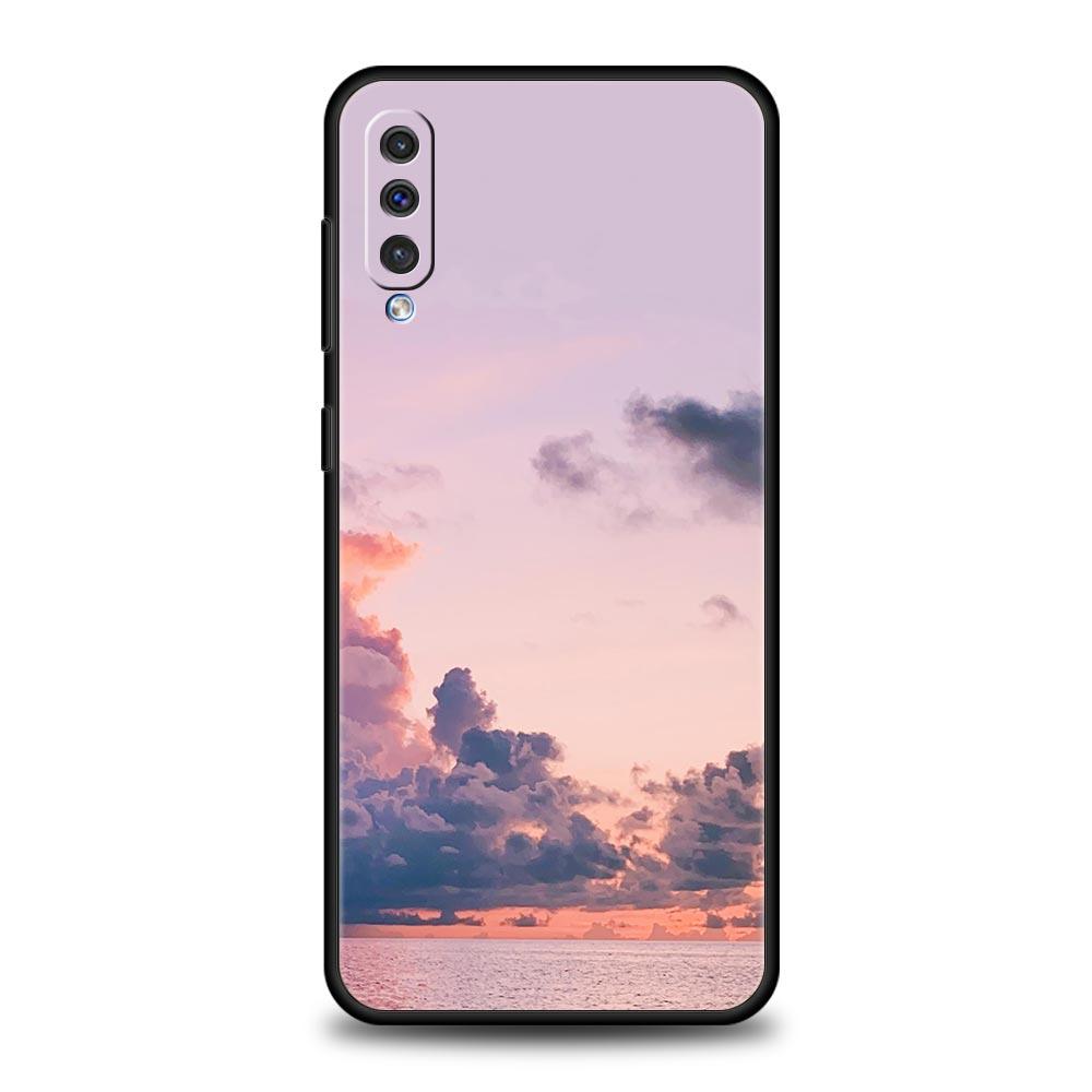 Pink Cloud Summer Sunset Glow Case For Samsung A56 A36 A26 A54 A52 A24 A14 A50 A72 A70 A06 A12 A22 A34 A42 A32 A04s A16 5G Cover