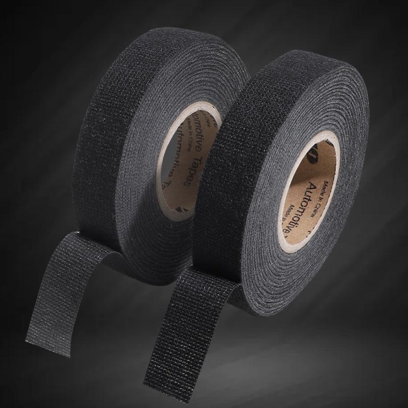 15M 9/15/19/25MM Heat-resistant Adhesive Cloth Fabric Tape For Automotive Cable Tape Harness Wiring Loom Electrical Heat Tape