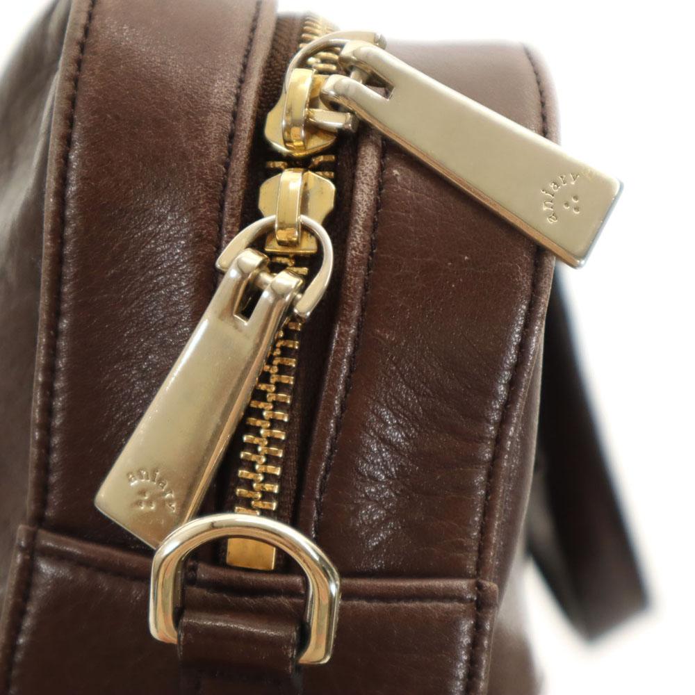 aniary Made In Japan Leather Briefcase Brown Business Bag Men's Used