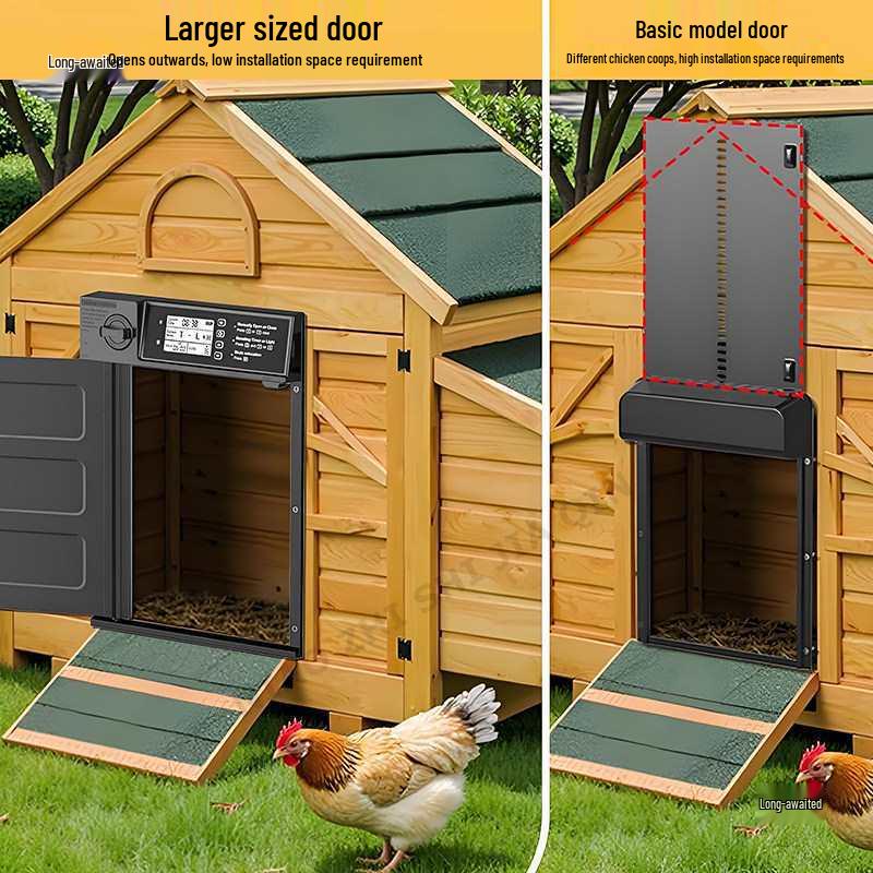 Automatic Aluminum Solar Chicken Coop Door with Timer for Poultry