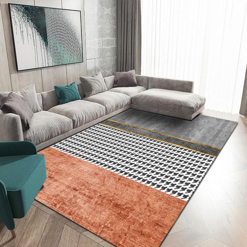 Simple Ins Living Room Light Luxury Large Area Carpet Living Room Decoration Home BB Rug Bedroom Blanket Square Soft Bath Mat
