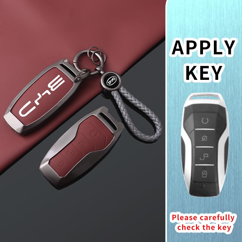 Alloy Car Key Case Cover Holder for BYD Second Song Pro Tang Dm QIn PLUS MAX Yuan Generation Atto 3 Han EV Dolphin Accessories