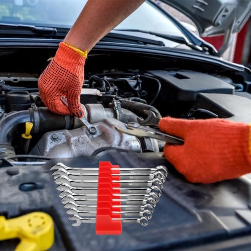 Lakymisy Wrench Holder, Wrench Storage Rack, Holds 20 Wrenches, Practical and Sturdy Wrench Organizer for Screwdrivers, Pliers, and Wrenches, Easy Ins