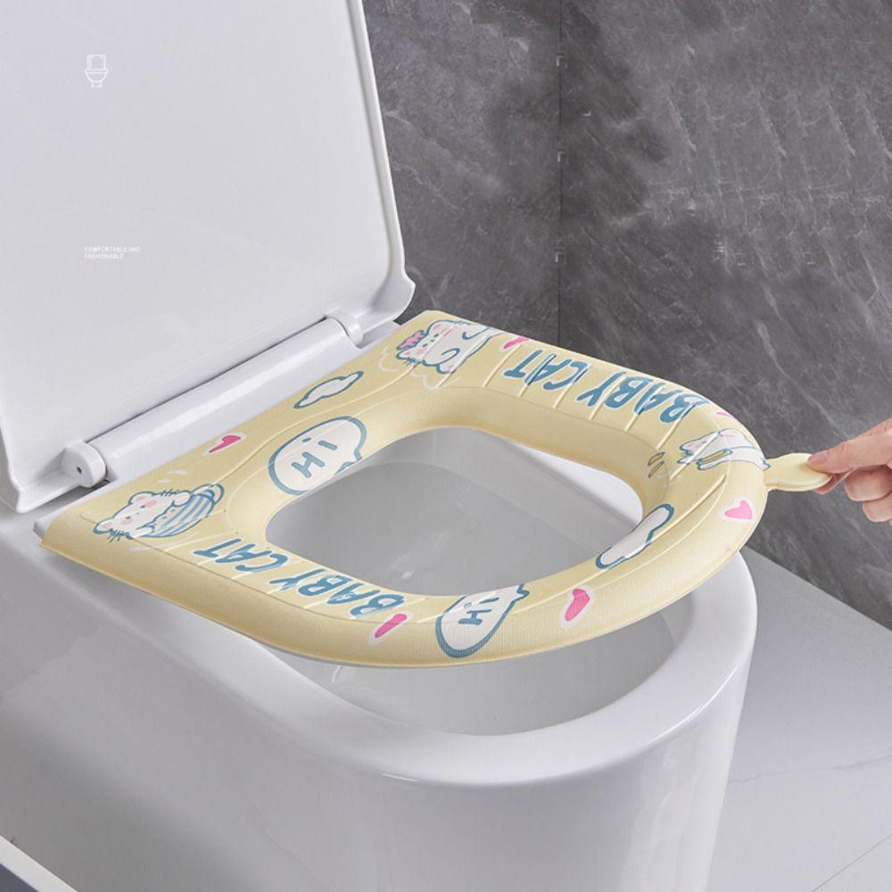 Waterproof Toilet Seat Cover Cartoon Closestool Mat Cute Toilet Seat Cushion Bathroom