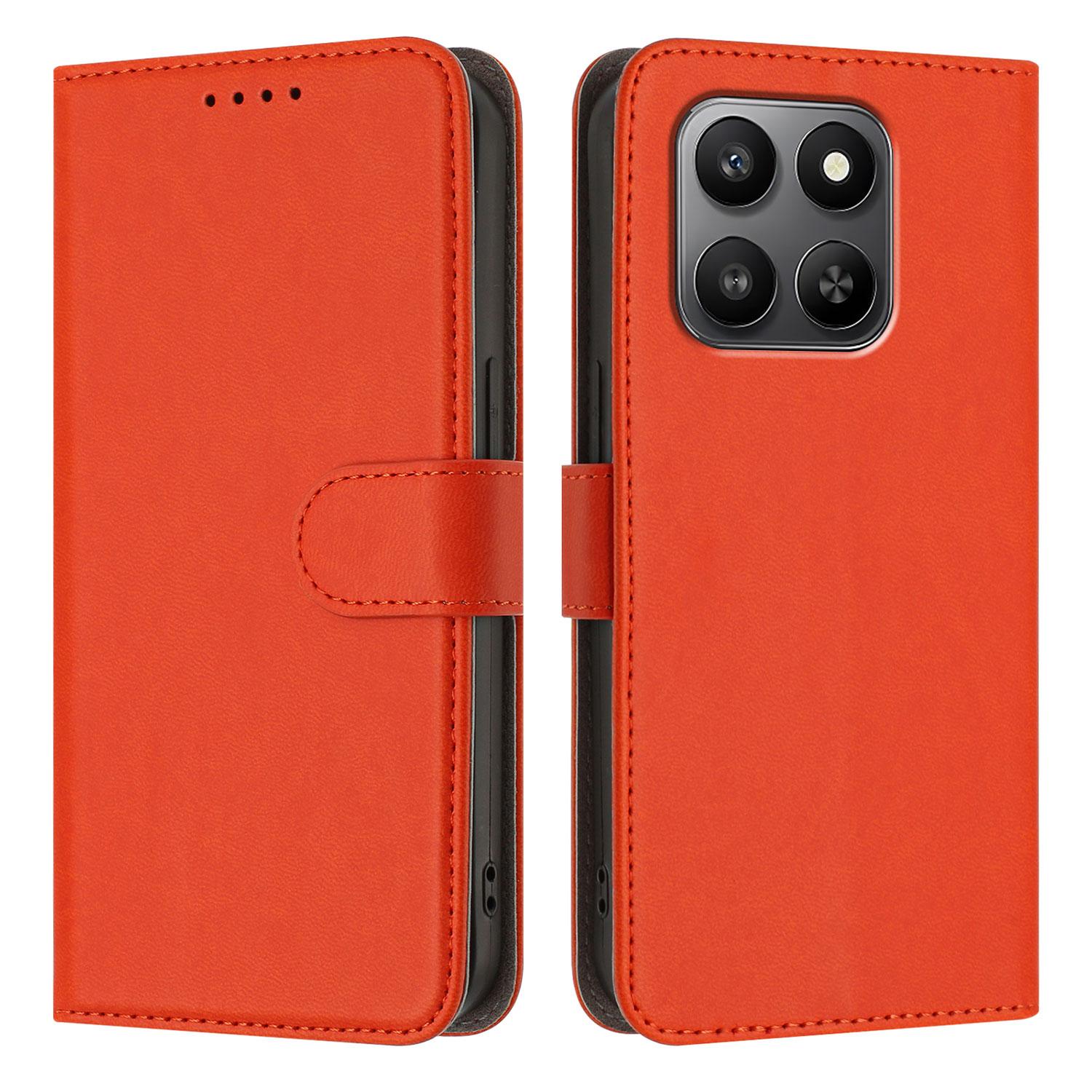 

For Honor 400 Smart 5G/4G/X7d 4G Leather Case Solid Color Phone Cover with Wallet