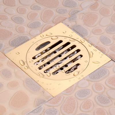 10x10cm Square Brass Floor Drain, Odor Proof Floor Drain Cover, Bathroom Shower Hardware, Bathroom Accessories Shower Drain