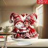 Dwarf Couple Heart-Shaped Cake Ornament Decoration for Romantic Home Valentine's Day Christmas Decor Ideal Couple Gift
