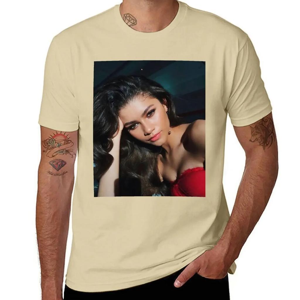 Zendaya T-Shirt Sweat Summer Tops Mens White T Shirts