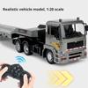 New Product 1:18 Scale 2.4G Remote Control Simulation Alloy Flat Truck Trailer Remote Control  Boys' Holiday Gifts Toy