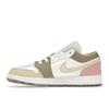 Zapatillas Air Jordan 1 Low SE GS Pastel Grind para Niños Blanco Verde Vívido DJ0341-100
