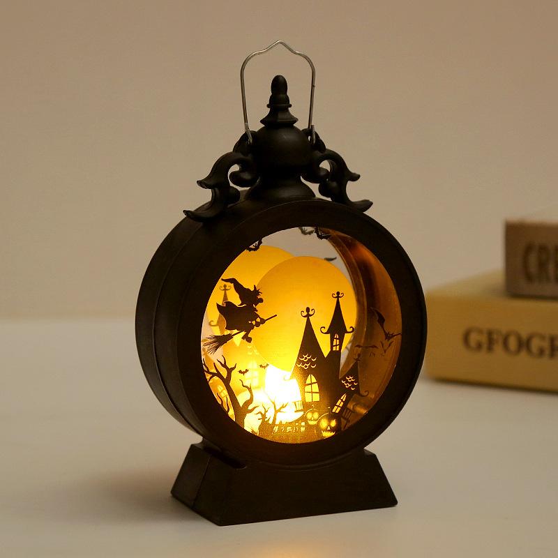 Halloween Pumpkin Ghost Lantern Lamp LED Hanging Ornaments Halloween Bar Decorations for Home Horror Props Party Decors Supplies