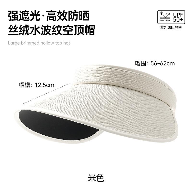Ny tom topphatt, sommarhatt för kvinnor, lätt och UV-skydd, avancerad solhatt med känsla, bred brätte för kvinnor