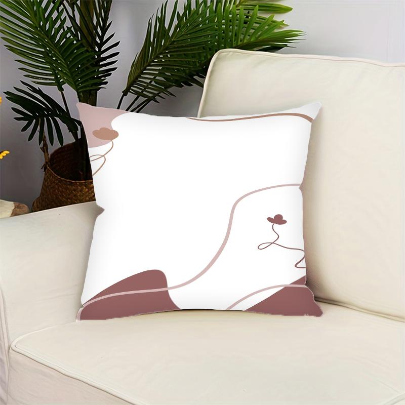 Simple Geometric Print Pattern Home Decor Pillowcase Bedroom Living Room Sofa Decoration Polyester Cushion Cover With Zipper