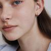 Tatiana (925 Silver) Slick Drop Hoop Earrings EC3111