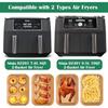 200 Pcs Air Fryer Parchment Paper Liners, 22×14cm Rectangular, Brown, Non-Stick Oil-Proof Baking Sheets
