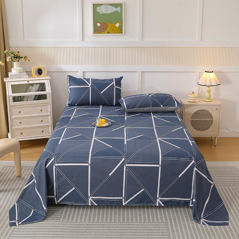 Cotton Bed Flat Sheet designed for Double Bed Plain Solid Color Top Sheets Single/Queen/King Flat Bedsheets Household Bed Linen Sheets