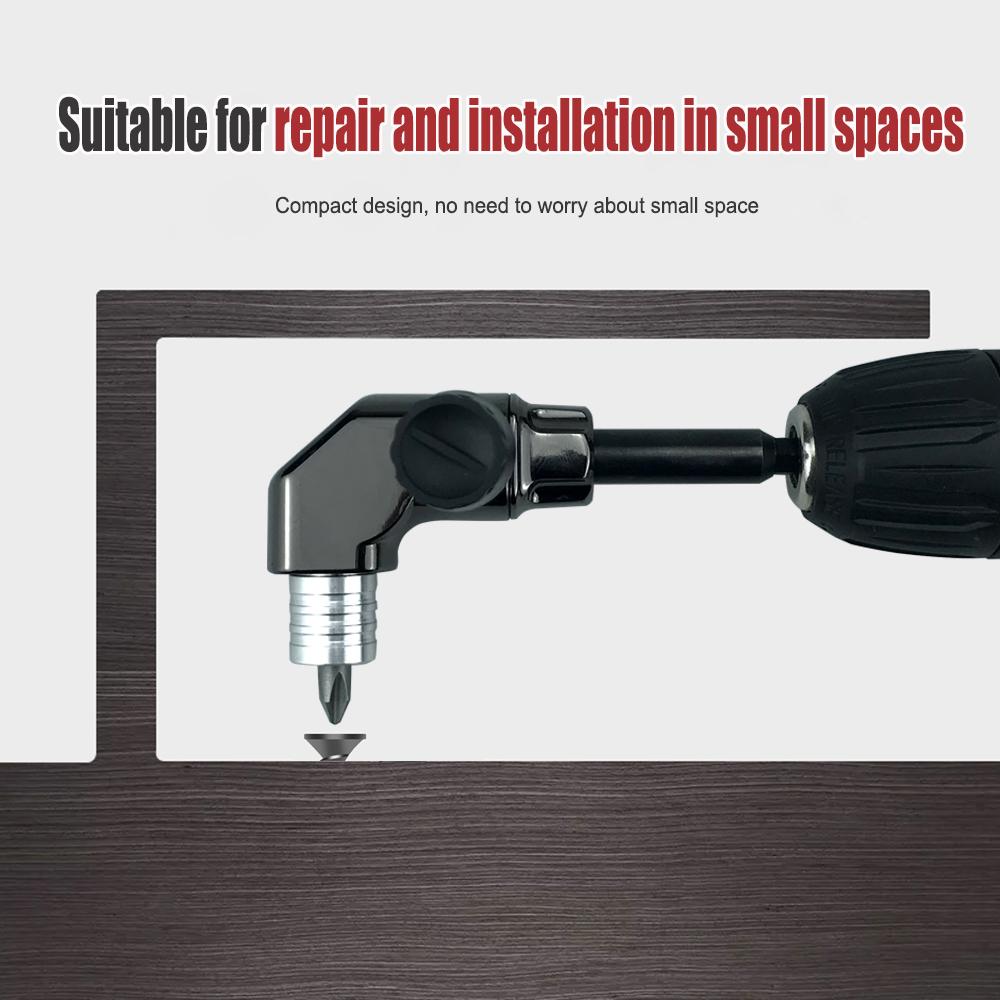 Selbstverriegelnder 90-Grad-Rechtwinkel-Schraubendreherhalter Antriebsbit-Winkelverlängerung Elektrischer Schraubendreher Winkelantrieb Handwerkzeuge