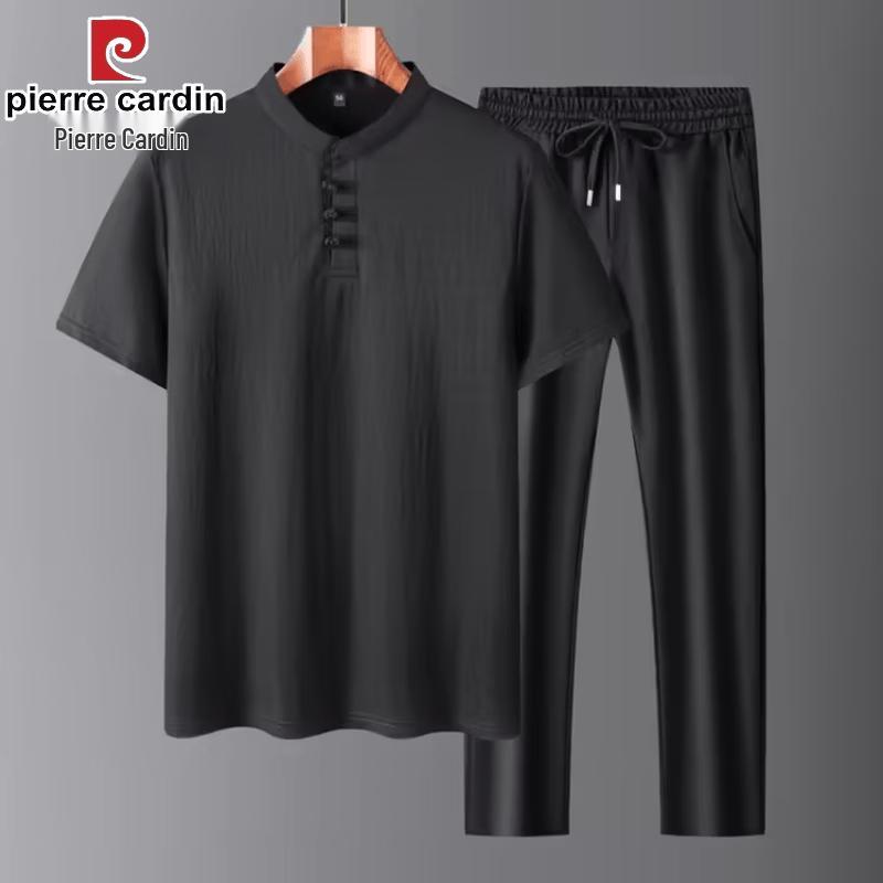 Pierre Cardin Men s Casual Stand Collar Two-Piece Set XL чёрный