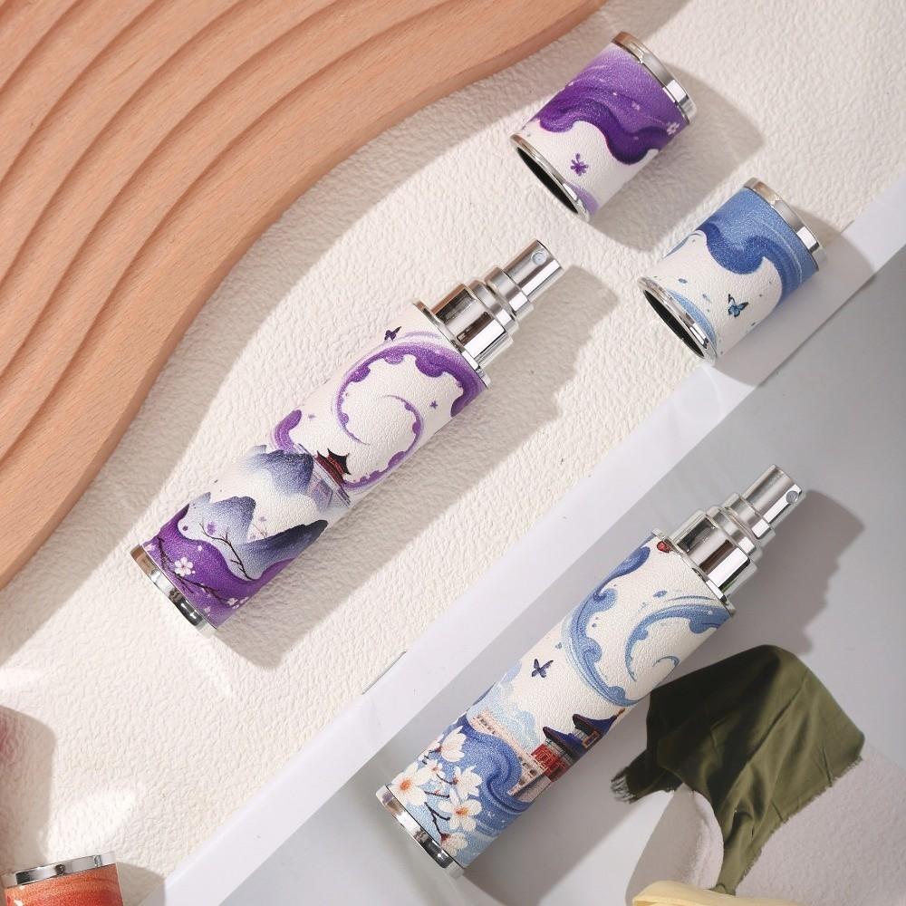 PU Leather Perfume Bottle Empty 10ml Cosmetic Container Leak-proof Refillable Ultra-fine Mist Fragrance Container Travel
