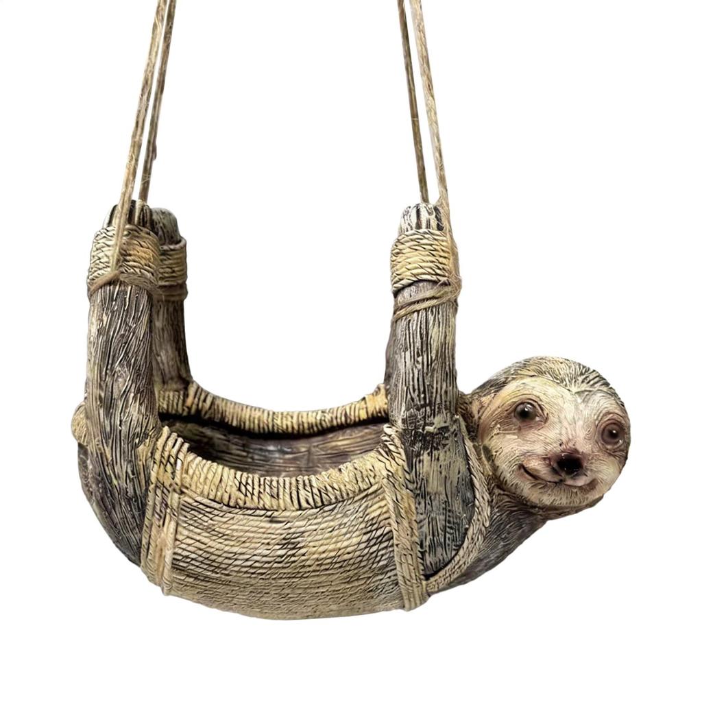 Decorative Bird Feeder Sloth Shaped Outdoor Birdfeeder Yard Sparrow Feeder for Garden Backyard Patio Yard Porch Tree