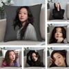 Kim Go Eun Cushion Cover Soft Plush Fabric DoubleSided Printed Sofa Cushion Cover for All Seasons Home Decor Gift