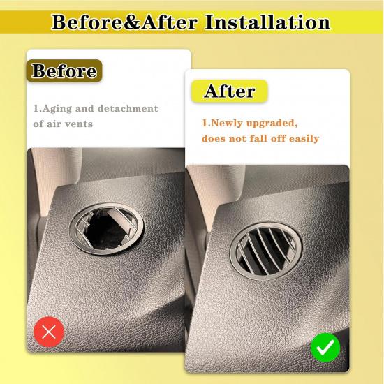 AC Vent Grille Cover Replacement for Mercedes Benz GLK X204 | Car Console Dashboard Air Conditioning for X204 2008-2015 GLK350 GLK250 GLK260 GLK320
